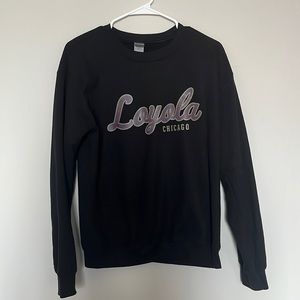 black loyola chicago crew neck